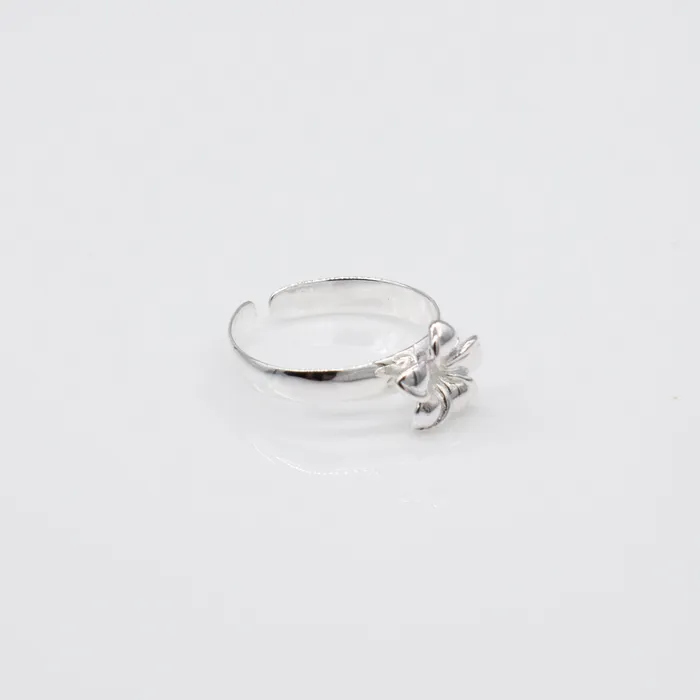 rosamarianas Rings 925 Sterling Silver Tasi Single Plumeria Toe Ring
