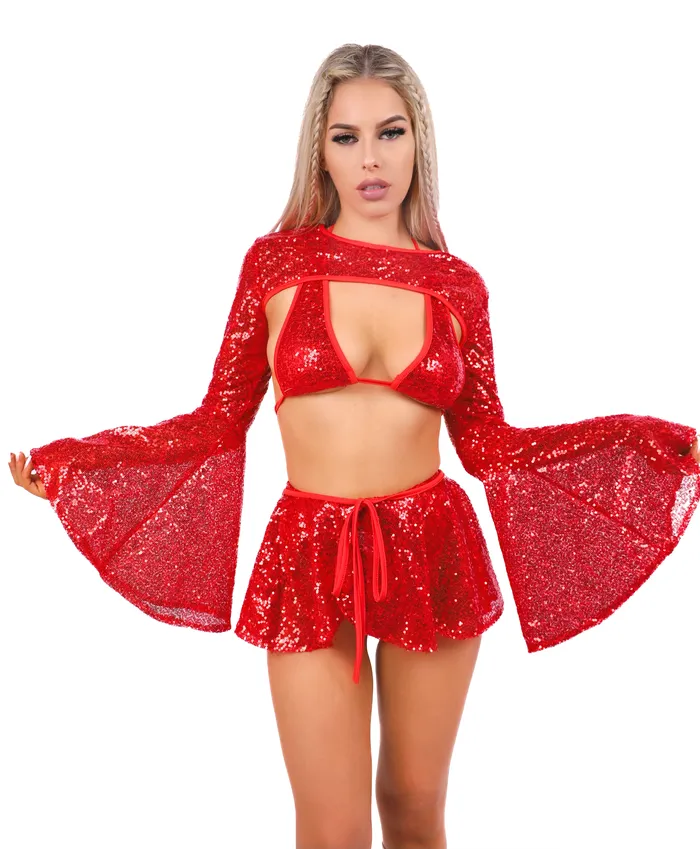 Ruby Goddess Sequin Set 4 pcs THE LUMI SHOP Earrings Ruby Goddess Sequin Set 4 pcs THE LUMI SHOP Earrings