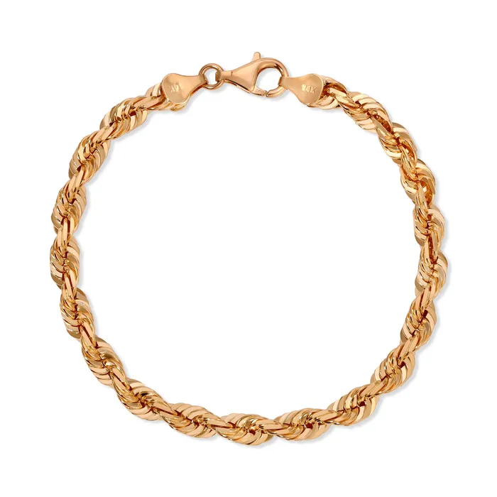 Saints Gold Co Bracelets 60MM Rope Bracelet Diamond Cut Saints Gold Co Bracelets 60MM Rope Bracelet Diamond Cut