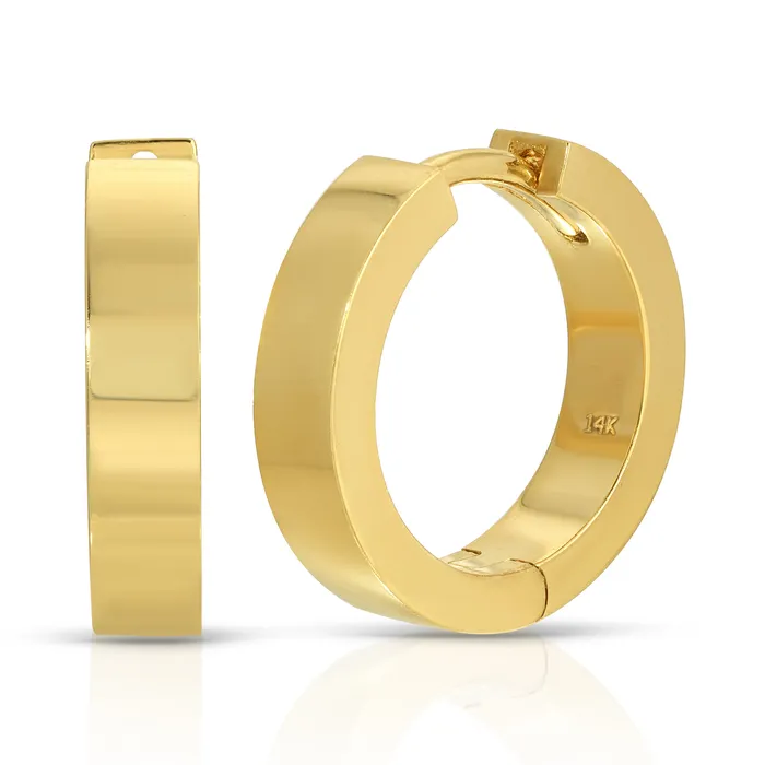 Saints Gold Earrings 25MM Legacy Hoops Plain