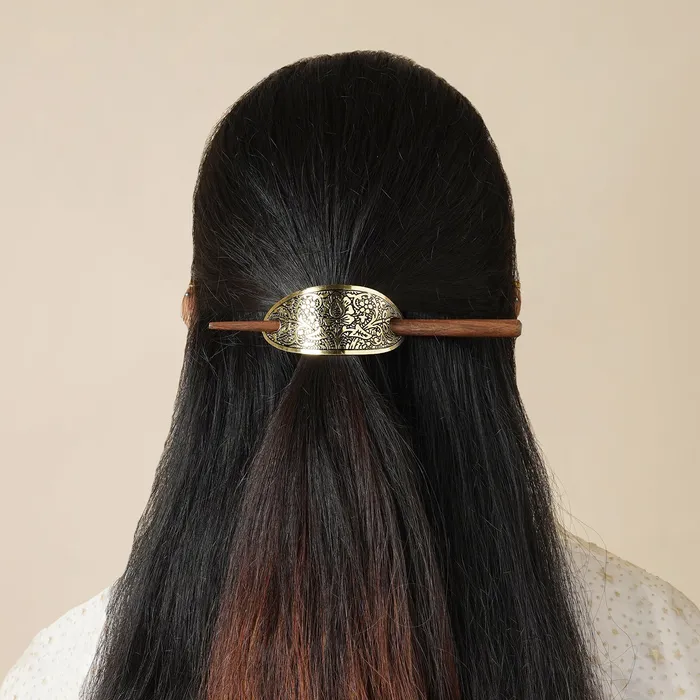 Teejh Earrings Teejh Akanksha old lossy Bun Stick