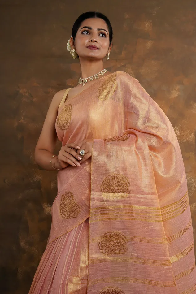 Teejh Earrings Teejh Bhavya Tissue Silk Saree