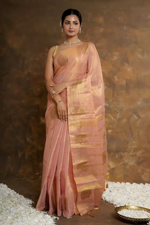 Teejh Earrings Teejh Bhavya Tissue Silk Saree