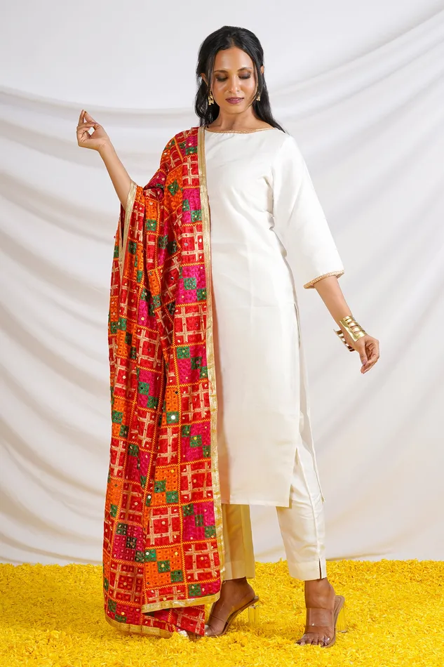 Teejh Earrings Teejh Maahi Ve Phulkari Dupatta