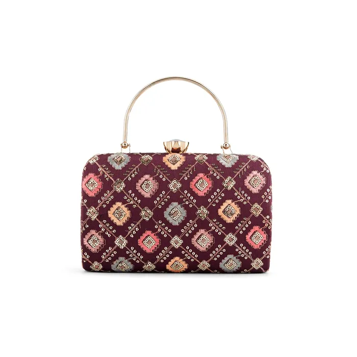 Teejh Sariyat Threadwork Clutch Teejh Earrings