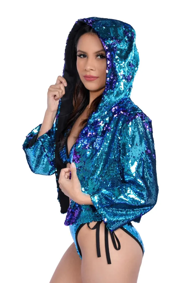 THE LUMI SHOP BluePurple Sequin Jacket Rings