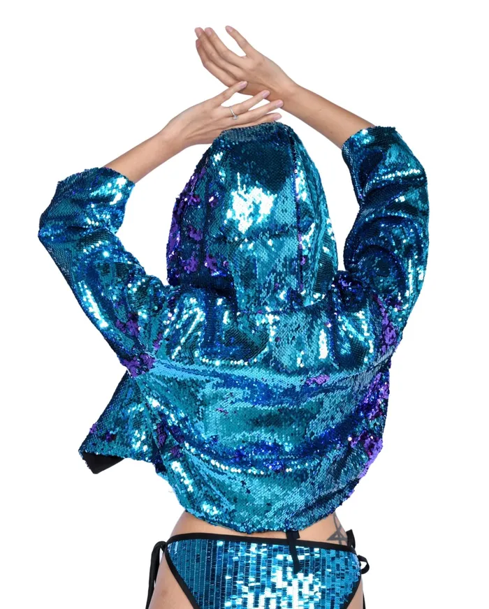 THE LUMI SHOP BluePurple Sequin Jacket Rings