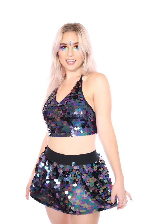 THE LUMi SHOP Earrings Aura Unicorn Sequin Skirt Small Sequins