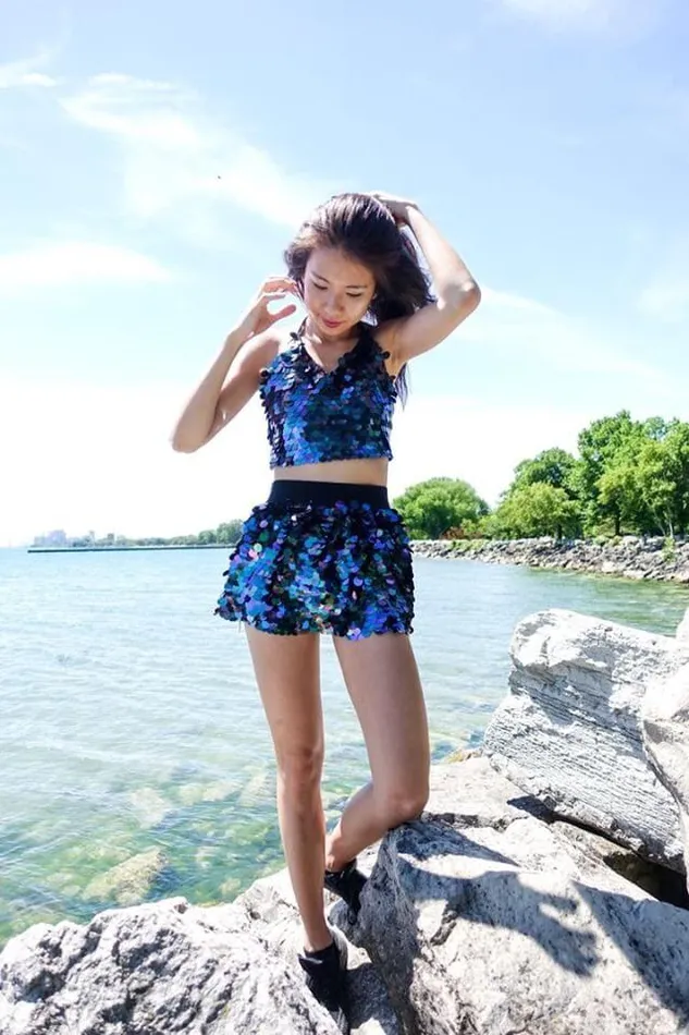 THE LUMi SHOP Earrings Aura Unicorn Sequin Skirt Small Sequins