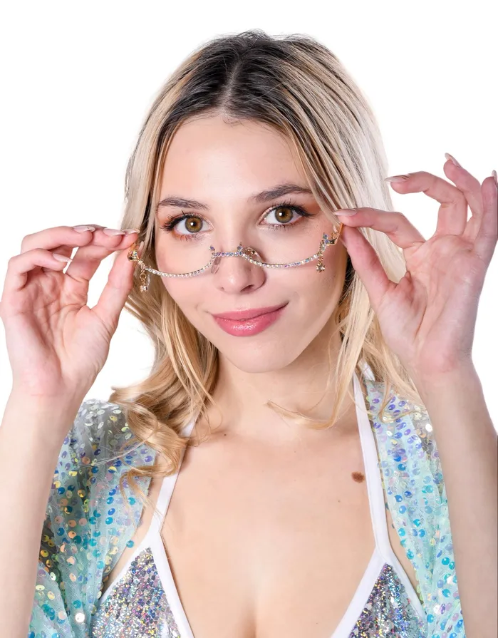 THE LUMI SHOP Earrings Rhinestone Sunglasses Frame