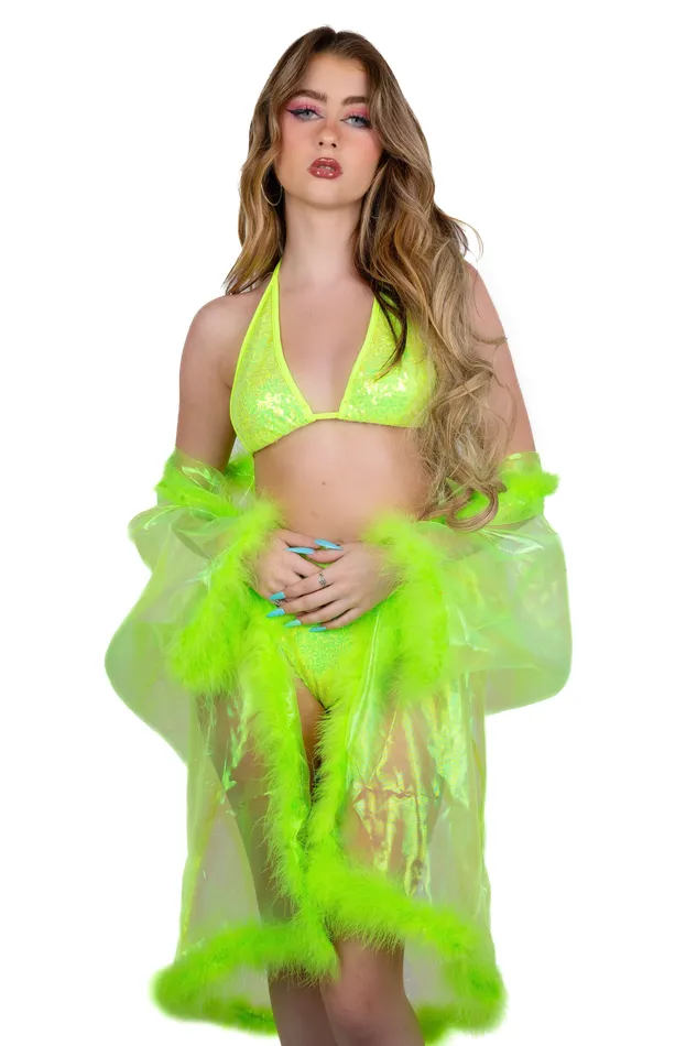 THE LUMI SHOP FULL OUTFIT Neon Green Angel Necklaces