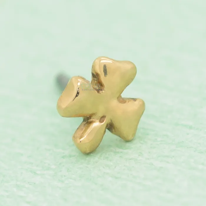 threadless Shamrock Pin in Gold LeRoi Earrings
