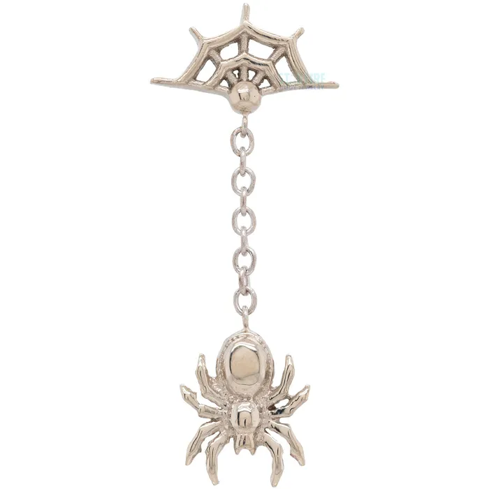 threadless Spider Web End in Gold Mushroom Body Jewelry mushroom Earrings