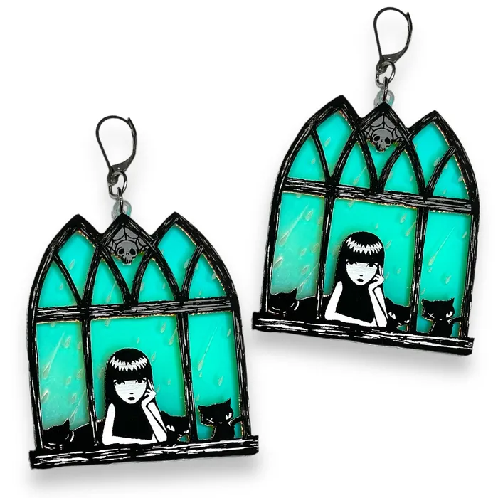 VincaUSA Earrings Emily The Strange Have A Nice Day Ear Hooks