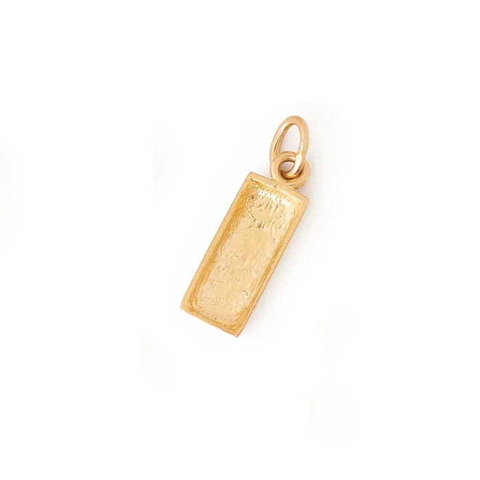 Vintage 14K Gold Bar Charm Earrings