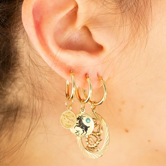 Vintage Aries Ram 14k Yellow Zodiac Charm Charm Necklaces