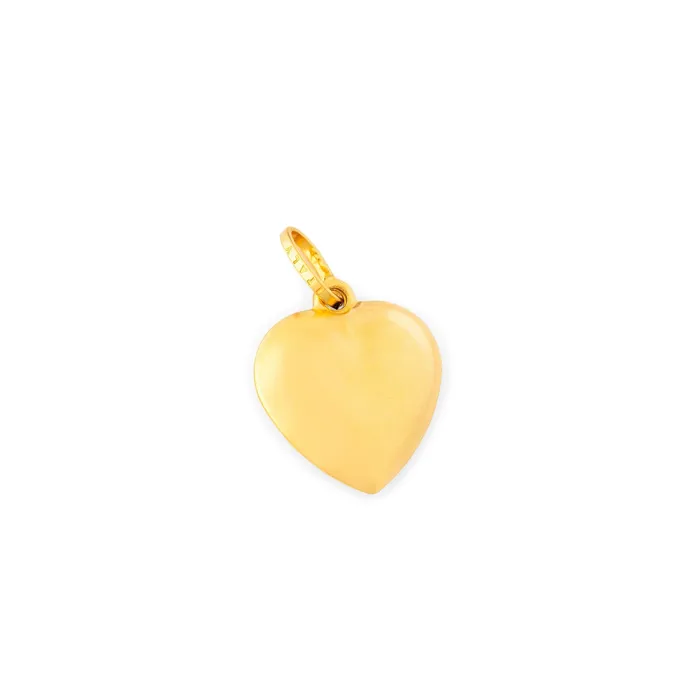 Vintage Earrings Italian Puffy Heart 14k Gold Charm