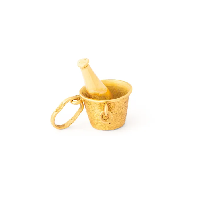 Vintage Wine Bucket 18K Gold Charm PreStyled Sets
