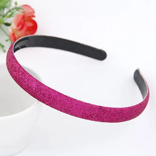 02 Rings H171 Hot Pink Glitter Hair Band