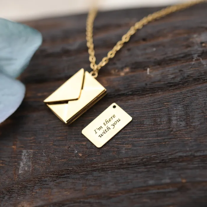 14k Gold Filled Custom Envelope Necklace Secret Message Necklace Engraved Love Letter Necklace for Women Jewelvers Necklaces 14k Gold Filled Custom Envelope Necklace Secret Message Necklace Engraved Love Letter Necklace for Women Jewelvers Necklaces