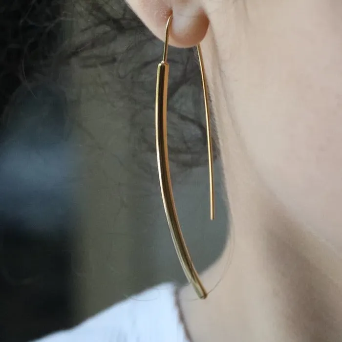 18K GoldFilled Arc Threader Hoop Earrings Jewelvers Earrings 18K GoldFilled Arc Threader Hoop Earrings Jewelvers Earrings