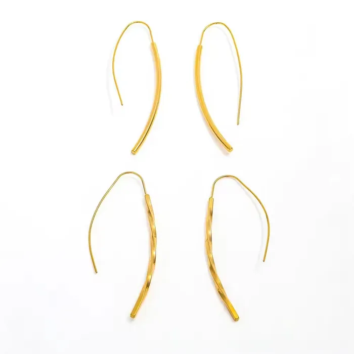 18K GoldFilled Arc Threader Hoop Earrings Jewelvers Earrings 18K GoldFilled Arc Threader Hoop Earrings Jewelvers Earrings