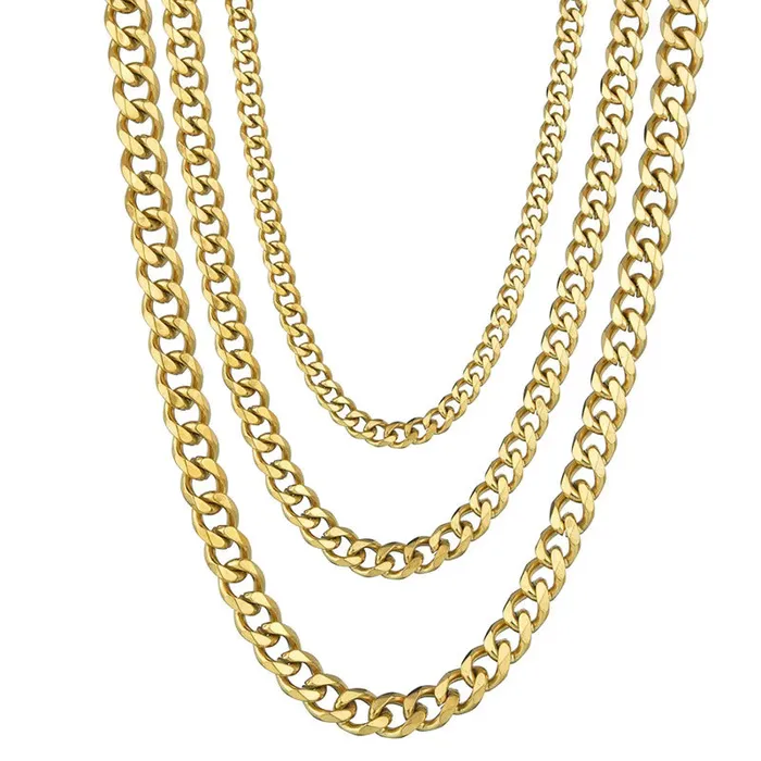 18K Gold Filled Cuban link Chain for Men and Women Rio Jewelvers Necklaces