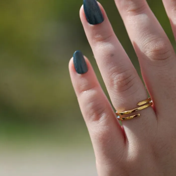 18K GoldFilled Layered Ring Spiral Ring For Women Jewelvers Rings 18K GoldFilled Layered Ring Spiral Ring For Women Jewelvers Rings