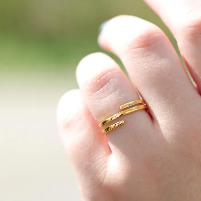 18K GoldFilled Layered Ring Spiral Ring For Women Jewelvers Rings 18K GoldFilled Layered Ring Spiral Ring For Women Jewelvers Rings