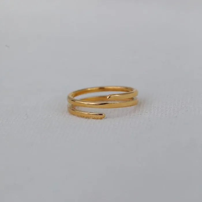 18K GoldFilled Layered Ring Spiral Ring For Women Jewelvers Rings 18K GoldFilled Layered Ring Spiral Ring For Women Jewelvers Rings