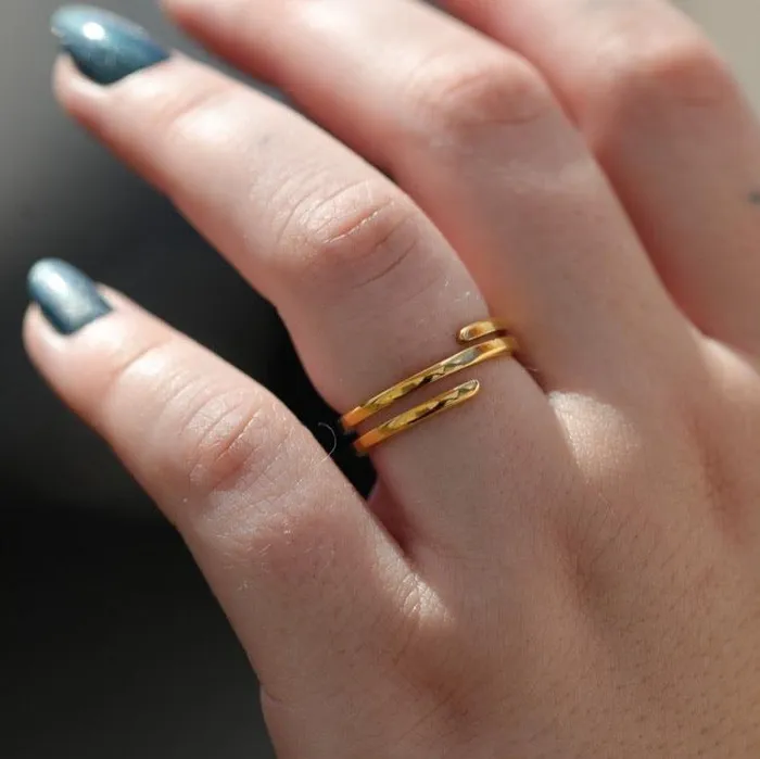 18K GoldFilled Layered Ring Spiral Ring For Women Jewelvers Rings 18K GoldFilled Layered Ring Spiral Ring For Women Jewelvers Rings