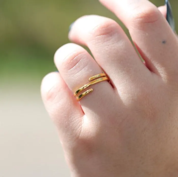 18K GoldFilled Layered Ring Spiral Ring For Women Jewelvers Rings 18K GoldFilled Layered Ring Spiral Ring For Women Jewelvers Rings