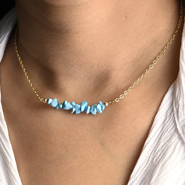 18K GoldFilled Natural Healing Crystal Stone Necklace Jewelvers Necklaces