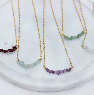 18K GoldFilled Natural Healing Crystal Stone Necklace Jewelvers Necklaces 18K GoldFilled Natural Healing Crystal Stone Necklace Jewelvers Necklaces