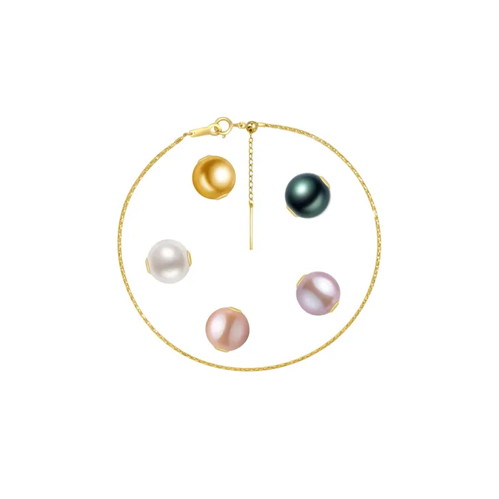 18K Solid Gold Interchangeable Pearl Bracelet KB00008 Possibilities Pearly Lustre Bracelets 18K Solid Gold Interchangeable Pearl Bracelet KB00008 Possibilities Pearly Lustre Bracelets