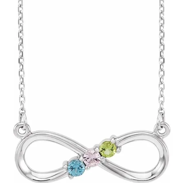 3Stone Family InfinityInspired 17 Necklace Fire Brilliance Necklaces