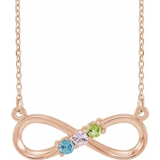 3Stone Family InfinityInspired 17 Necklace Fire Brilliance Necklaces