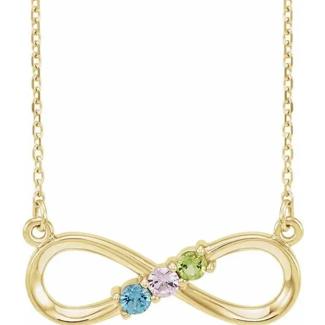 3Stone Family InfinityInspired 17 Necklace Fire Brilliance Necklaces