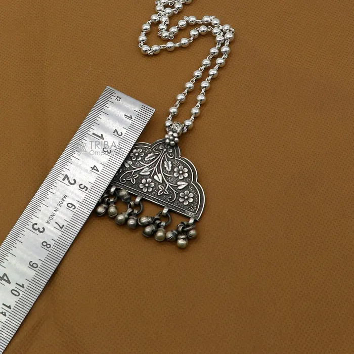 30 925 sterling silver handmade beaded long necklace with unique design traditional cultural functional pendant necklace jewelry Set690 TRIBAL ORNAMENTS Necklaces 30 925 sterling silver handmade beaded long necklace with unique design traditional cultural functional pendant necklace jewelry Set690 TRIBAL ORNAMENTS Necklaces