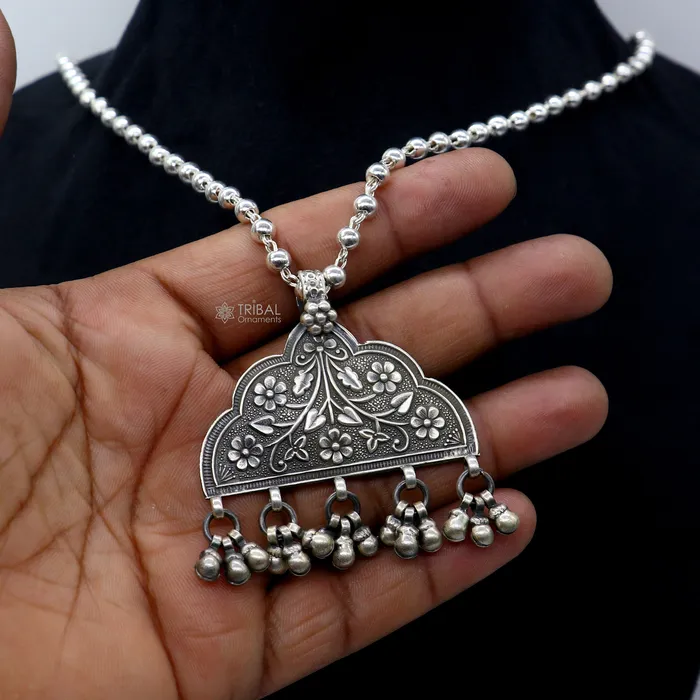 30 925 sterling silver handmade beaded long necklace with unique design traditional cultural functional pendant necklace jewelry Set690 TRIBAL ORNAMENTS Necklaces 30 925 sterling silver handmade beaded long necklace with unique design traditional cultural functional pendant necklace jewelry Set690 TRIBAL ORNAMENTS Necklaces