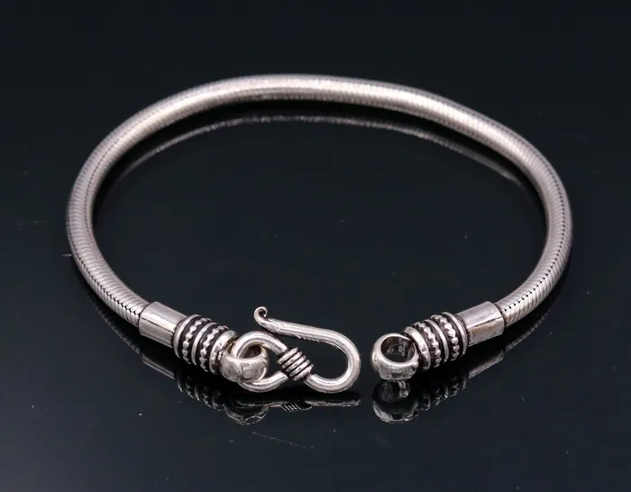 4mm 925 sterling silver handmade amazing inches snake chain flexible unisex bracelet jewelry from Rajasthan india sbr47 TRIBAL ORNAMENTS Bracelets 4mm 925 sterling silver handmade amazing inches snake chain flexible unisex bracelet jewelry from Rajasthan india sbr47 TRIBAL ORNAMENTS Bracelets