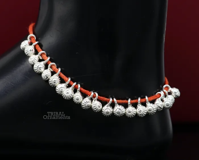 6 mm tiny hanging jingling bells lot 20 pieces 925 sterling silver fabulous beads or hanging drops for custom jewelry making lose beads bd20 TRIBAL ORNAMENTS Necklaces