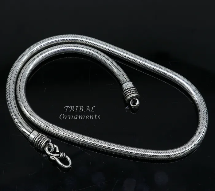 6mm 20 to 24 long snake chain 925 sterling silver handmade snake chain pendant chain necklace chain oxidized silver trendy chain ch175 TRIBAL ORNAMENTS Necklaces