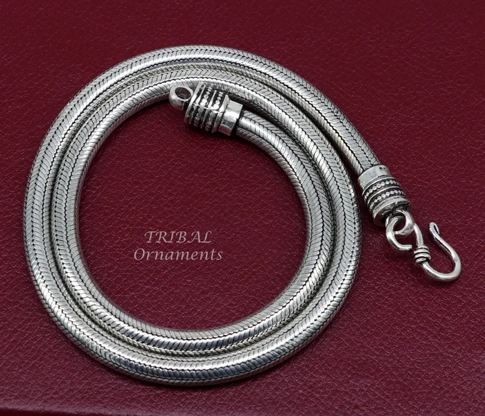6mm 20 to 24 long snake chain 925 sterling silver handmade snake chain pendant chain necklace chain oxidized silver trendy chain ch175 TRIBAL ORNAMENTS Necklaces