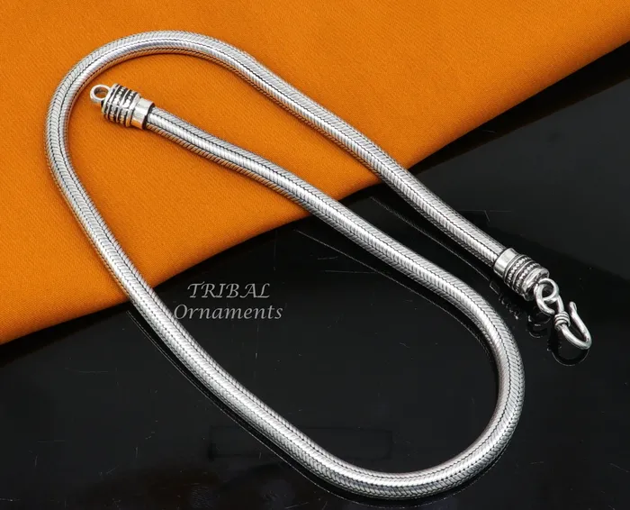 6mm 20 to 24 long snake chain 925 sterling silver handmade snake chain pendant chain necklace chain oxidized silver trendy chain ch175 TRIBAL ORNAMENTS Necklaces
