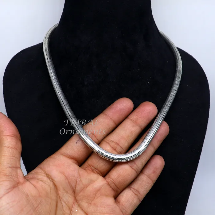 6mm 20 to 24 long snake chain 925 sterling silver handmade snake chain pendant chain necklace chain oxidized silver trendy chain ch175 TRIBAL ORNAMENTS Necklaces