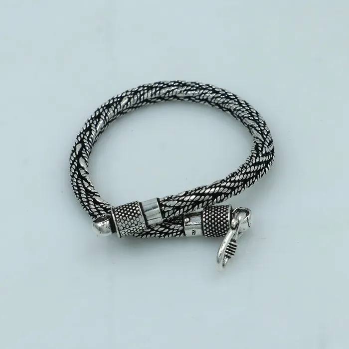 8 85 5mm 925 sterling silver wheat design chain customized design handmade silver bracelet unisex indian tribal jewelrysbr757 TRIBAL ORNAMENTS Bracelets