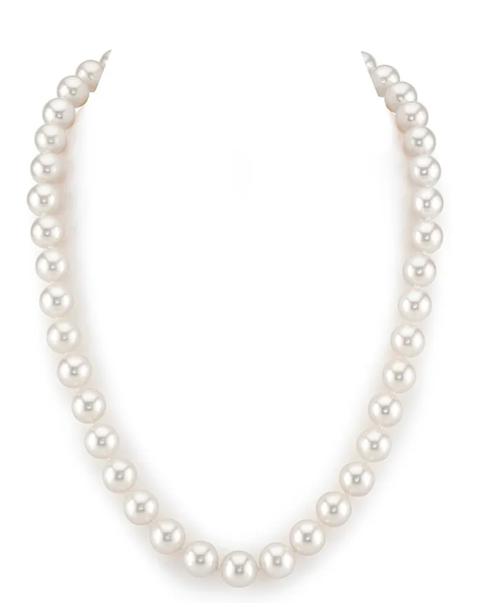 95105mm White Freshwater Pearl Necklace AAA Quality spt Necklaces