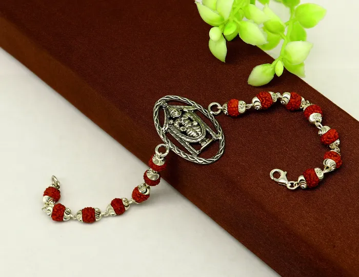 925 sterling silver custom Tirupati Balaji design Rakhi Bracelet special personalized gift for yoru brother and silster gift rk010 TRIBAL ORNAMENTS Bracelets 925 sterling silver custom Tirupati Balaji design Rakhi Bracelet special personalized gift for yoru brother and silster gift rk010 TRIBAL ORNAMENTS Bracelets