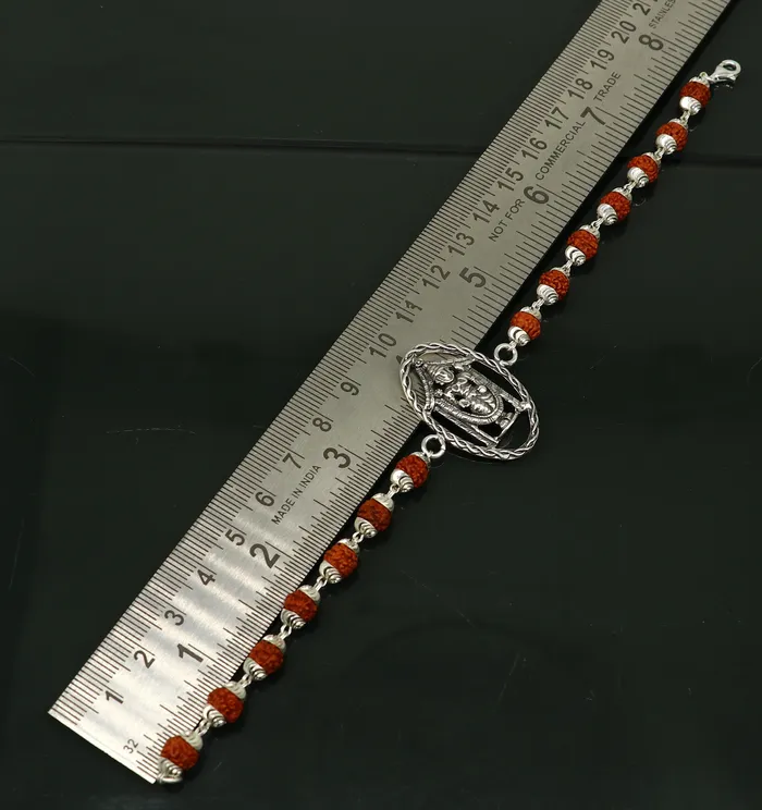 925 sterling silver custom Tirupati Balaji design Rakhi Bracelet special personalized gift for yoru brother and silster gift rk010 TRIBAL ORNAMENTS Bracelets 925 sterling silver custom Tirupati Balaji design Rakhi Bracelet special personalized gift for yoru brother and silster gift rk010 TRIBAL ORNAMENTS Bracelets